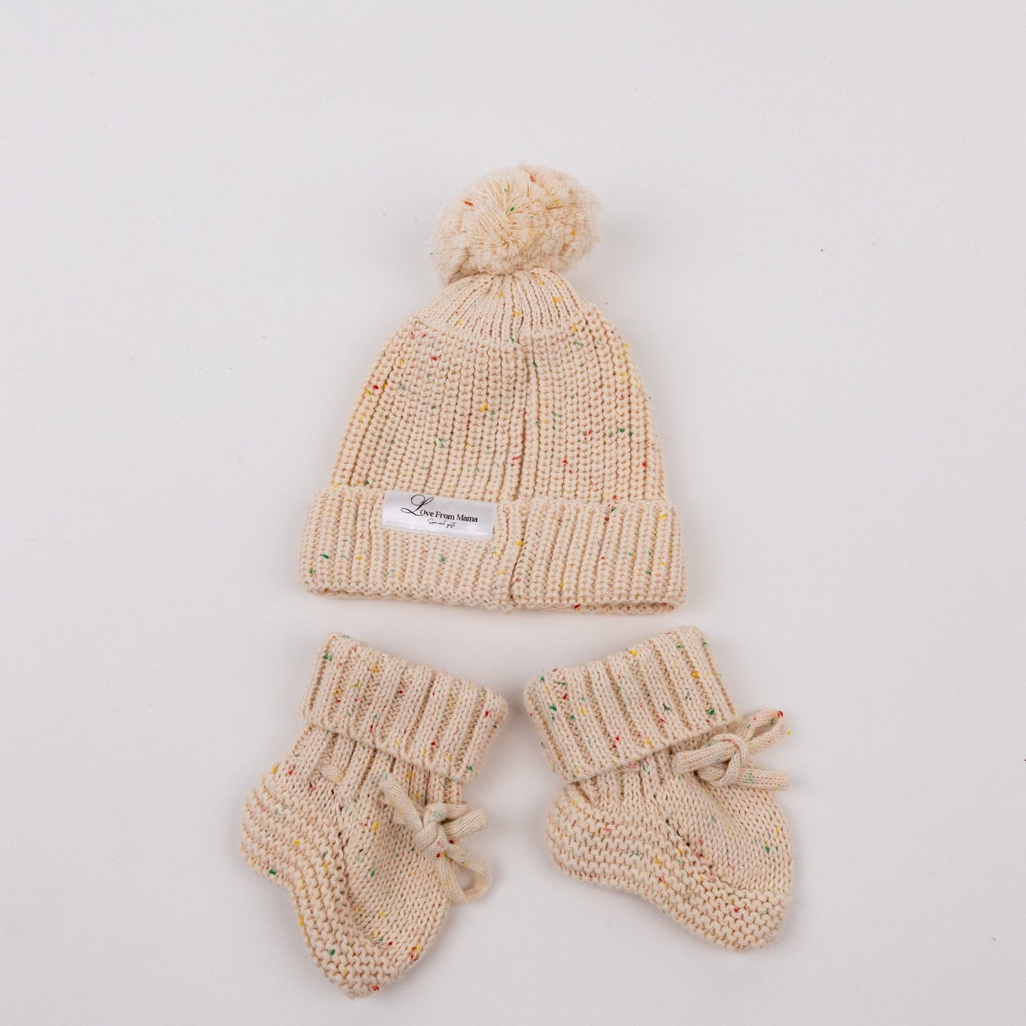beanie and booties set love from mama newborn baby melbourne gifts hampers
