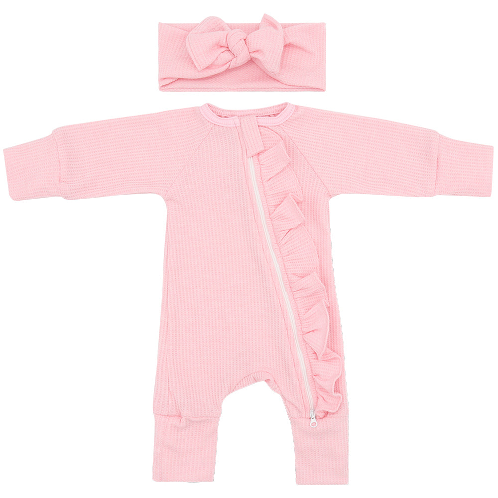 pink baby romper