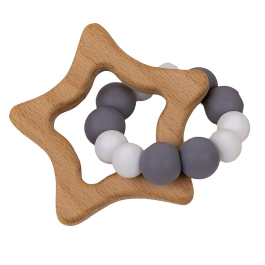 Teether grey boys unisex love from mama melbourne